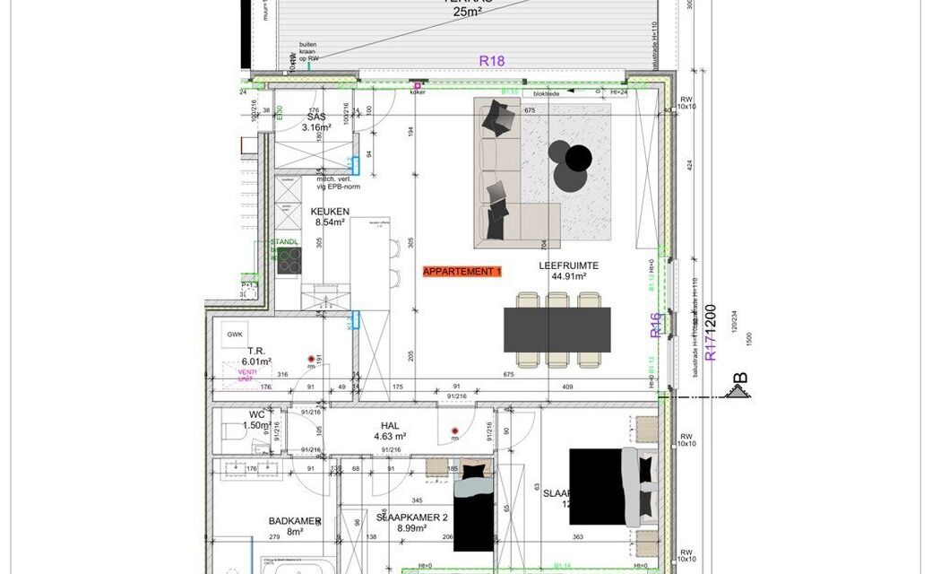 Appartement te koop in Halen